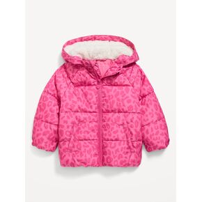 Old Navy Water-Resistant Puffer Jacket for Toddler Girls - Leopard Pink in Kuwait