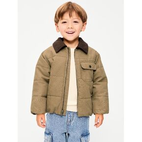 Old Navy Workwear Puffer Jacket for Toddler Boys - Caramel Sugar in Kuwait