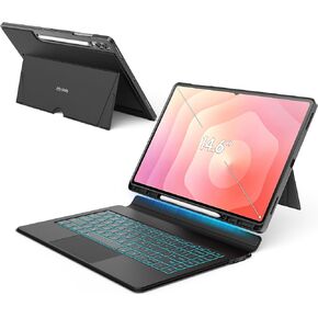 Upgrade Keyboard Case for Samsung Galaxy Tab S11 Ultra/S10 Ultra/S9 Ultra/S8 Ultra 14.6",Detachable Keyboard,Multi-Touch Trackpad,7-Color Backlit,AI & DeX Keys,Auto Wake/Sleep,S Pen Holder,Dark in Saudi Arabia