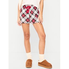 شورت بيجامة من الفانيلا من Old Navy للنساء - أبيض منقوش (يتوافق مع الشهرة!) in Kuwait