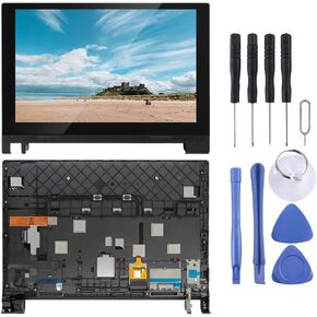 CHENYAN OEM LCD Screen for Lenovo Yoga Tab 3 10.1 YT3-X50F YT3-X50 Digitizer Full Assembly with Frame (Black) in Kuwait