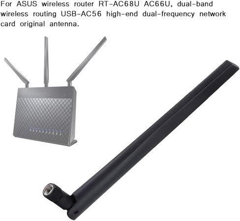 هوائي راوتر لاسلكي DualBand 5dBi لـ RTAC68U - مجموعة من 3 قطع، إشعاع، واجهة RPSMA، لمسة نهائية سوداء غير لامعة in Kuwait