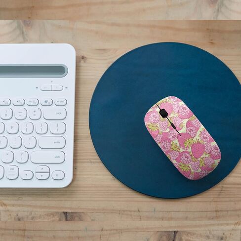 2.4GHz USB Wireless Mouse, Sketch Strawberry Raspberry Vintage Style Pattern, Ergonomic Slim Computer Mice for Kids in Kuwait
