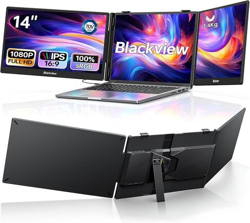 Blackview Laptop Screen Extender 14" FHD 1080P IPS Triple Monitor TÜV SÜD in Saudi Arabia
