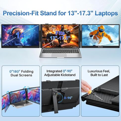 Blackview Laptop Screen Extender 14" FHD 1080P IPS Triple Monitor TÜV SÜD in Saudi Arabia