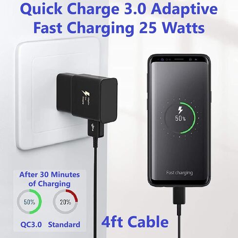 OEM [2Pack] Fast Charger Compatible with Apple iPad Air 5th Generation 2022 Models 15W Adaptive Certified USB Type-C 5Gbps Data 4FT Charging Cable (Black) in Saudi Arabia