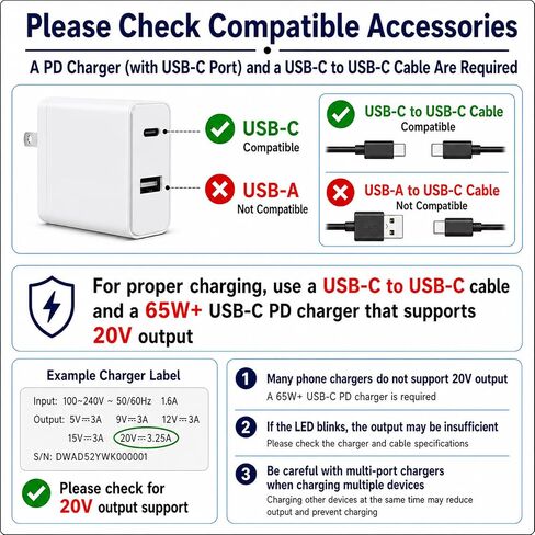 كابل شحن Sisyphy 65W Surface Connect to USB-C لجهاز Surface Pro 15V4A in Kuwait