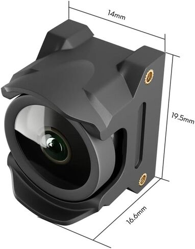 Original O4 Air Unit Compatible For DJI O4 Lite Upgrade O4 Wide Air Unit Transmitter & Lens 155° Wide FOV No Vignetting Ready to Fly - Black in Saudi Arabia
