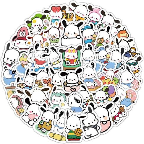 60Pcs Pochacco Themes Waterproof Stickers in Kuwait