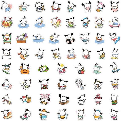 60Pcs Pochacco Themes Waterproof Stickers in Kuwait