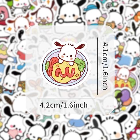 60Pcs Pochacco Themes Waterproof Stickers in Kuwait