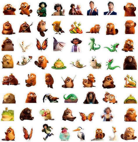 60pcs Kids Disney Pixar Hoppers Stickers,Cartoon Hoppers Waterproof Vinyl Decal for Teen Girl Water Bottle Skateboard Notebook Phone Guitar Bike Helmet in Kuwait