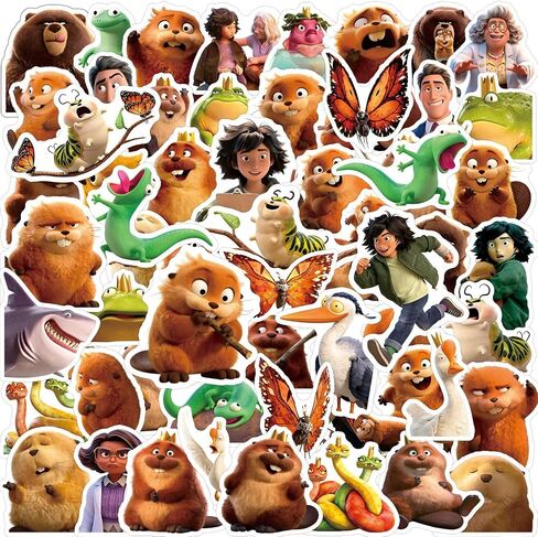 60pcs Kids Disney Pixar Hoppers Stickers,Cartoon Hoppers Waterproof Vinyl Decal for Teen Girl Water Bottle Skateboard Notebook Phone Guitar Bike Helmet in Kuwait