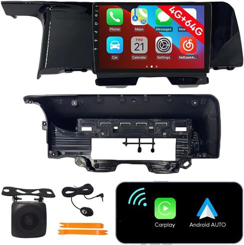 [4G 64G] Android Car Stereo FM Radio Carplay Android Auto 9" Touchscreen Headunit Media Player with Backup Camera for Kia Sorento 2020 2021 2022 LHD UV Black in Saudi Arabia