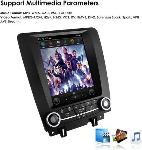 Android 14 Car Stereo Upgrade for Ford Mustang 2010-2014, 9.7Inch 2+32GB Touchscreen GPS Navigation with Wireless Carplay Android Auto Bluetooth SWC TPMS FM OBD2 USB in Saudi Arabia