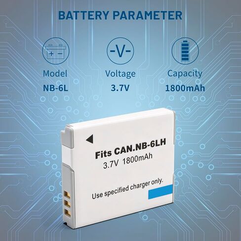 2 Pack NB-6L NB-6LH Battery,Single Charger for Canon Powershot SX500 is,S90 in Saudi Arabia