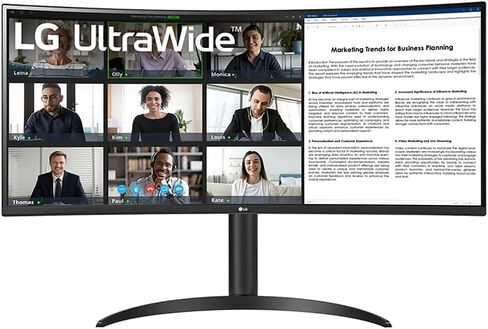 LG 34WR55QK-B 34 inch Curved UltraWide WQHD HDR 10 100Hz Monitor with USB Type-C (Renewed) in Kuwait
