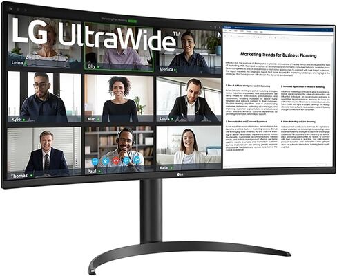 LG 34WR55QK-B 34 inch Curved UltraWide WQHD HDR 10 100Hz Monitor with USB Type-C (Renewed) in Kuwait
