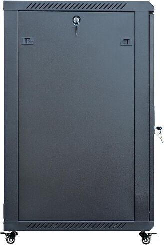 Sysracks 18U450mm Wall Mount Network IT Server Cabinet Enclosure Rack HQ Fully Equipped !! Free! Shelf, Cooling Fan, 8-Way PDU, Wheels & More (Black) in Saudi Arabia