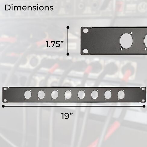 1U Rack Panel for 19" Standard Rackmount & 8 D-Series Connectors in Saudi Arabia