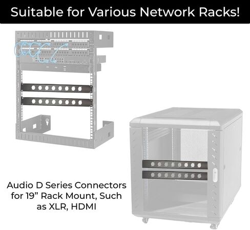 1U Rack Panel for 19" Standard Rackmount & 8 D-Series Connectors in Saudi Arabia