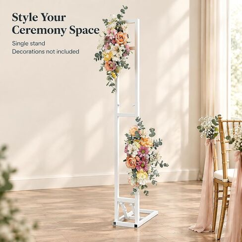 Adjustable Wedding Backdrop Stand, White Single Support Frame in Saudi Arabia