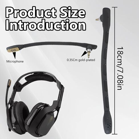 3.5mm Jack Game Microphone with Foam Cover Compatible for Astro A40 / A40 TR Gaming Headset in Saudi Arabia
