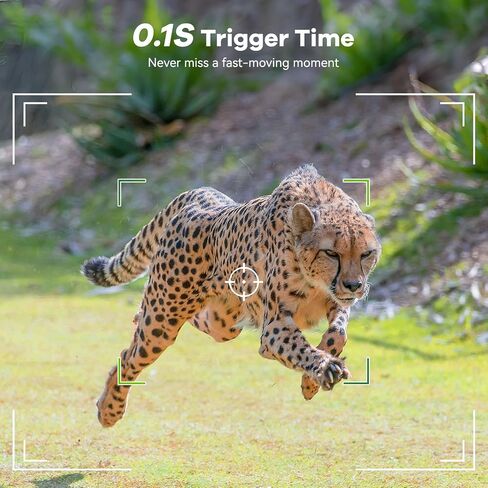 كاميرا DEATTI Trail بدقة 48 ميجابكسل بدقة 4K مع 8 بطاريات وبطاقة SD سعة 32 جيجابايت، واتصال بلوتوث واي فاي، وكاميرات تريل مع حركة رؤية ليلية نشطة مقاومة للماء للحياة البرية والغزلان في الهواء الطلق، وقت تشغيل 0.1 ثانية in Kuwait