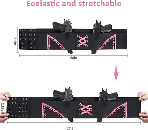 Conceal Carry Ankle Holster Gun Thigh Holster Leg for Women Sexy Hi'd'den Under Dress/Shorts Adjustable Ladies Pistol Holster Tactical for Weapons 380 Revolver Bag,Pink in Saudi Arabia