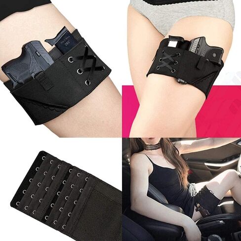 Conceal Carry Ankle Holster Gun Thigh Holster Leg for Women Sexy Hi'd'den Under Dress/Shorts Adjustable Ladies Pistol Holster Tactical for Weapons 380 Revolver Bag,Pink in Saudi Arabia