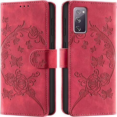 Wallet Case for Samsung Galaxy S20 FE 5G / S20 FE 4G, Red in Kuwait