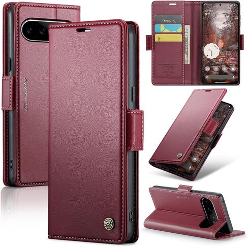 Wallet Case for Google Pixel 11/Pixel 11 Pro with Card Holder, Brown in Saudi Arabia