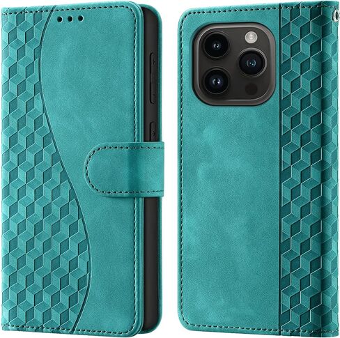 Wallet Flip Case for iPhone 15 Pro Max Leather Blue in Kuwait