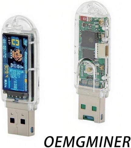 New NerdMiner V2 300KH Nerdminer Dongle USB 3W Bitcoin Solo Lottery Miner Win 3.125 BTC with Low Power Consumption WiFi Connection USB-A Power in Kuwait