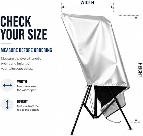Outdoor Telescope Cover for SVBONY SV48P 2010s-Present, Water-Resistant Oxford Fabric with Drawstring, Helps Shield from Dust, Light Rain & Sun Exposure in Kuwait