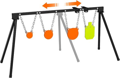 Highwild Expandable AR500 Steel Targets System 3/8" Thick Complete Shooting Targets with Stand, 4", 6", 8" Gongs + 7" x 12" Torso with 1 Stand, 2 Extension Brackets & 4 Mounting Kits in Saudi Arabia