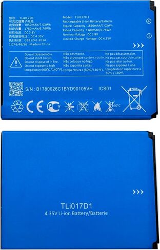 ترقية جديدة TLi017D1 TLi017D7 بطارية لهواتف Jitterbug Flip 2 TCL TCL Alcatel Flip Pro VZW-TCL-4056 [0 ​​دورة] استبدال البطارية in Kuwait
