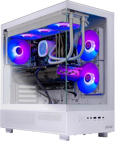 Skytech Gaming Azure 3 Gaming PC, AMD Ryzen 7 9700X 3.8GHz, NVIDIA RTX 5060, 1TB NVMe SSD, 16GB DDR5 RAM 5200, 850W Gold ATX 3 PSU, 360 ARGB AIO, Wi-Fi, Win 11, Desktop in Kuwait
