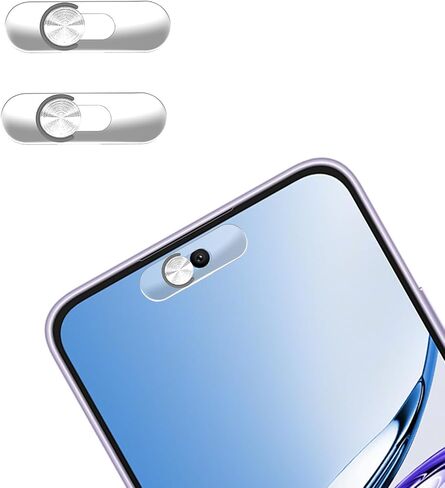 Front Camera Cover,Smartphones Webcam Cover Protect Privacy, Camera Privacy Covers Compatible for Galaxy, Pixel & iPad, Android Privacy Protection Slide, 2 Pack-Black in Saudi Arabia