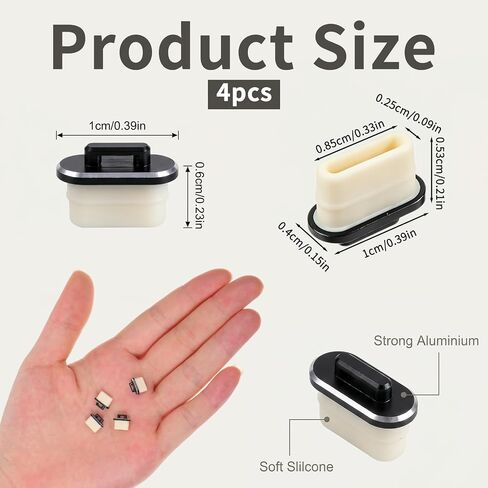 4 Pcs USB-C Dust Plugs with Easy-Grip Tab Anti-Dust USB-C Port Cover in Saudi Arabia