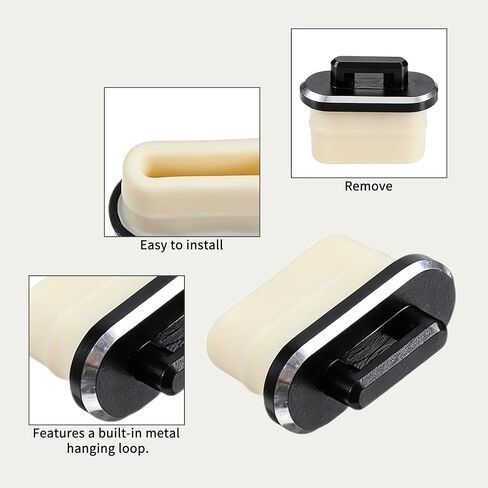4 Pcs USB-C Dust Plugs with Easy-Grip Tab Anti-Dust USB-C Port Cover in Saudi Arabia