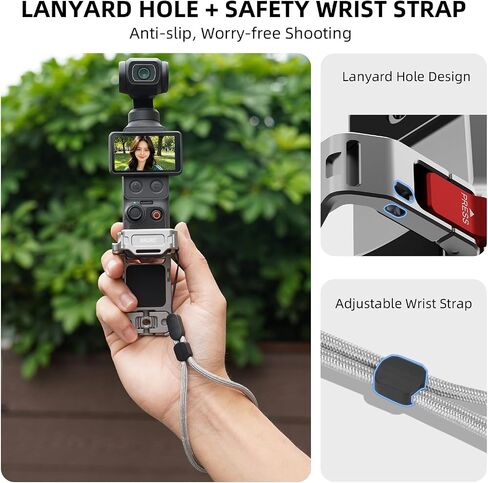 Pocket 4P 4 3 Magnetic Mount Stand for DJI Osmo/Xtra Muse, 180° Adjustable Aluminum Metal Cage Frame Desk Holder, Expansion Adapter Magnet Handle ＆ Cold Shoe for DJI Osmo Pocket 4 Accessories in Saudi Arabia