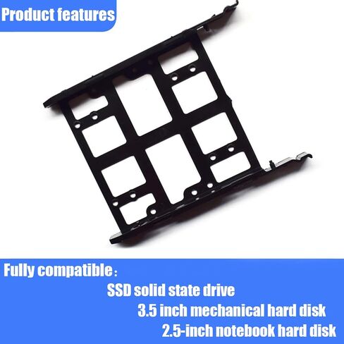 2.5 Inch to 3.5 Inch Hard Drive Mounting Bracket Adapter for Desktop Internal Drive Bay, SSD Tray Converter Holder, Black Storage Expansion Kit in Saudi Arabia