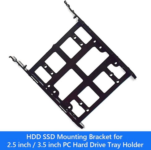 2.5 Inch to 3.5 Inch Hard Drive Mounting Bracket Adapter for Desktop Internal Drive Bay, SSD Tray Converter Holder, Black Storage Expansion Kit in Saudi Arabia