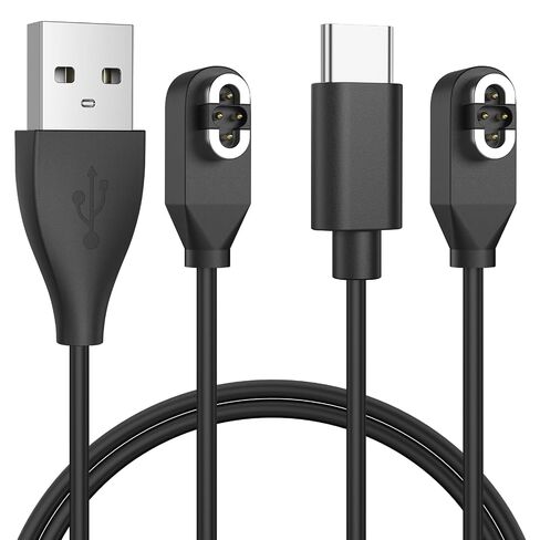 Amzpas Charging Cable for Shokz OpenSwim Pro S710 Bone,Magnetic Charger for USB-C & USB-A to 4-Pin Magnetic Connector Replacement Charger Cord for Bone Conduction Headphones 3.3ft,2-Pack in Saudi Arabia