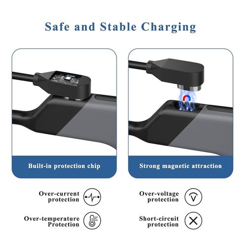 Amzpas Charging Cable for Shokz OpenSwim Pro S710 Bone,Magnetic Charger for USB-C & USB-A to 4-Pin Magnetic Connector Replacement Charger Cord for Bone Conduction Headphones 3.3ft,2-Pack in Saudi Arabia