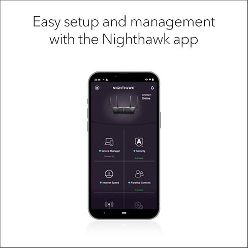 Netgear Nighthawk 5-Stream AX3600 Dual-Band WiFi 6 Router (up to 3.45Gbps) - RAX41 in Kuwait