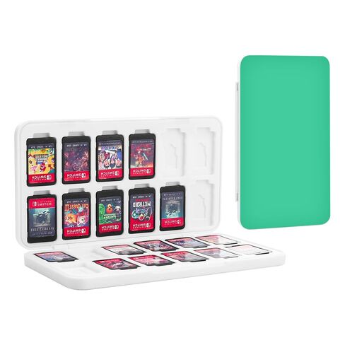 GLDRAM Purple Mermaid Game Card Case for Nintendo Switch 2/NS/Lite/OLED, Soft Lining Game Storage with 24 Game Card Slots & 24 Micro SD Card Slots, Portable Game Cartridge Holder with Magnetic Closure in Saudi Arabia