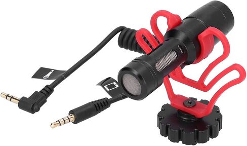 Mini Video Microphone with Condenser and Intelligent Noise Cancelling chip Stable Sound Quality for SLR Smartphone PC Users Portable Aluminum Alloy Microphone (CAM50 in Saudi Arabia
