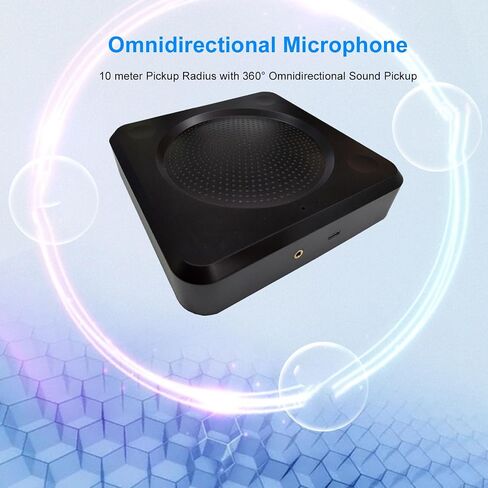 AMONIDA Conference USB Microphone, 360 10m Pickup & Noise Reduction, Computer Desktop Microphone for Online Meeting, Class in Kuwait